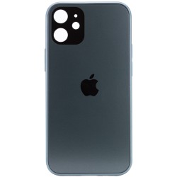TPU + Glass чохол для Apple iPhone 12 mini (5.4") GLOSSY Logo Full camera (Зелений)