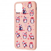 TPU чохол для Apple iPhone 12 mini (5.4") WAVE Fancy (Penguins / Pink sand)