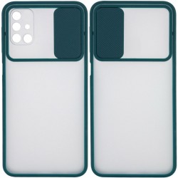 Чехол для Samsung Galaxy M51 Camshield mate TPU со шторкой для камеры (Зеленый)