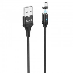 Магнитный кабель Micro USB Hoco U76 "Fresh magnetic" MicroUSB (1.2m) (Черный)