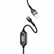Кабель зарядки для Iphone Usams US-SJ423 U48 Digital Display USB to Lightning (1.2m) (Чорний)