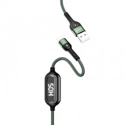 Кабель зарядки для Iphone Usams US-SJ423 U48 Digital Display USB to Lightning (1.2m) (Зелений)