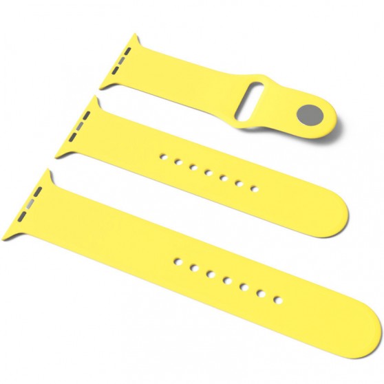 Силіконовий ремінець для Apple Watch Sport Band 42/44 (S/M & M/L) 3pcs (Жовтий / Yellow)