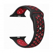 Силіконовий ремінець для Apple watch 42mm / 44mm Sport Nike+ (black / red)