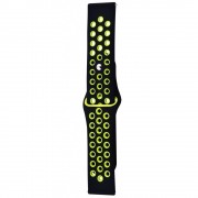 Силіконовий ремінець для Apple watch 42mm / 44mm Sport Nike+ (black/green)