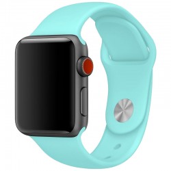 Силиконовый ремешок для Apple watch 38mm / 40mm (Бирюзовый / Marine Green)