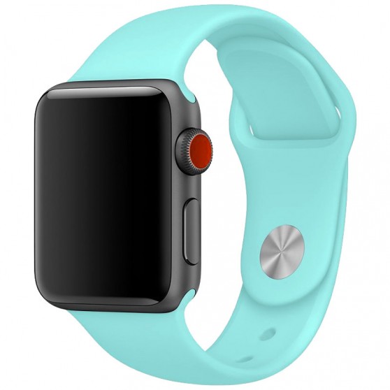 Силіконовий ремінець для Apple watch 38mm / 40mm (Бірюзовий / Marine Green)