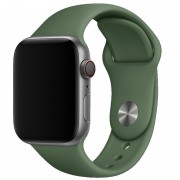 Силиконовый ремешок для Apple watch 38mm / 40mm, (Зелений / Army green)