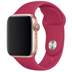Силиконовый ремешок для Apple watch 38mm / 40mm (Малиновый / Pomegranate)