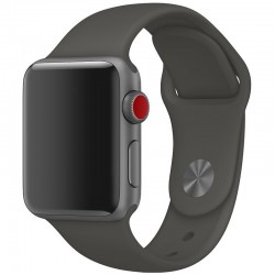 Силиконовый ремешок для Apple watch 38mm / 40mm (Серый / Dark Gray)