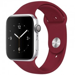 Силиконовый ремешок для Apple watch 42mm / 44mm (Бордовый / Maroon)