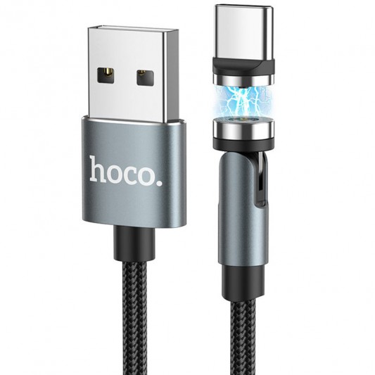 Магнітний кабель USB Type C Hoco U94 "Universal magnetic" Type-C (1.2 m) (Чорний)