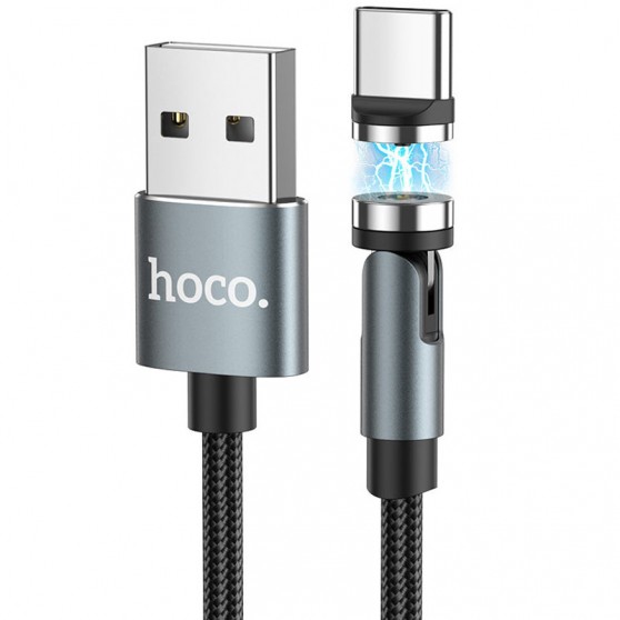 Магнітний кабель USB Type C Hoco U94 "Universal magnetic" Type-C (1.2 m) (Чорний)