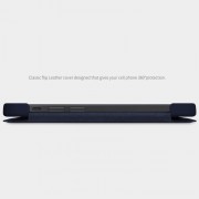 Шкіряний чохол (книжка) для Apple iPhone 12 mini (5.4") Nillkin Qin Series (Синій)