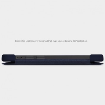 Шкіряний чохол (книжка) для Apple iPhone 12 mini (5.4") Nillkin Qin Series (Синій) - Чохли для iPhone 12 mini - зображення 3 