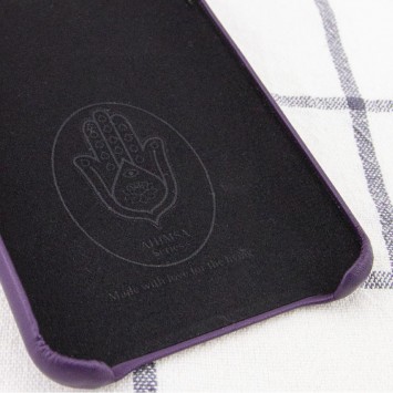 Шкіряний чохол для Apple iPhone 12 mini (5.4") AHIMSA PU Leather Case Logo (A) (Фіолетовий) - Чохли для iPhone 12 mini - зображення 1 