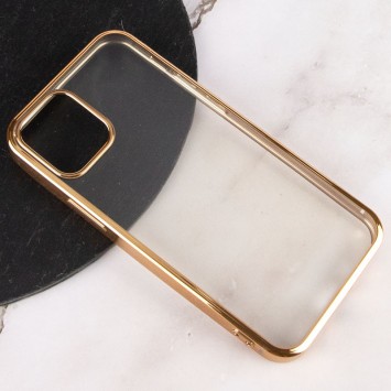 Прозорий силіконовий чохол для Apple iPhone 12 mini (5.4") з глянсовою окантовкою (Золотий) - Чохли для iPhone 12 mini - зображення 1 