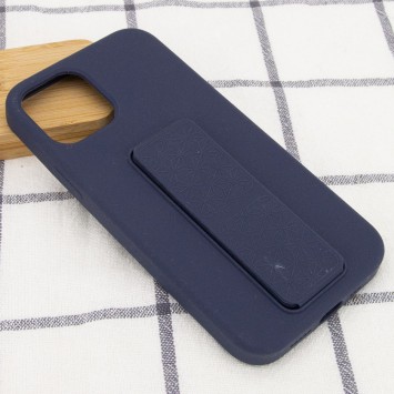 Чохол Silicone Case Hand Holder для Apple iPhone 12 mini (5.4") (Темно-синій / Midnight blue) - зображення 4 