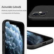 Карбоновая накладка Nillkin Synthetic Fiber series для Apple iPhone 12 mini (5.4"") (Черный)