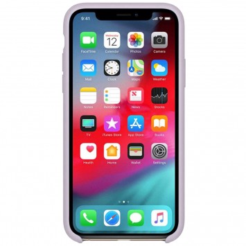 Чохол Silicone Case (AA) Для Apple iPhone X / XS (Сірий / Lavender) - Чохли для iPhone XS - зображення 1 