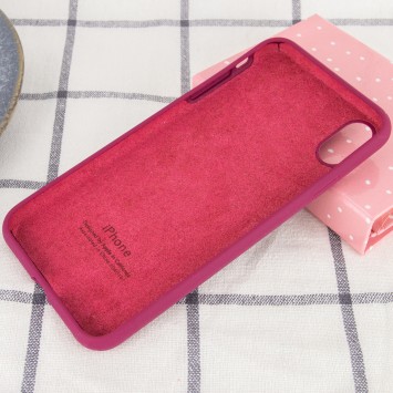 Чохол Silicone Case Full Protective (AA) Для Apple iPhone X / XS (бордовий / Maroon) - Чохли для iPhone X - зображення 2 