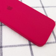Чохол Silicone Case Square Full Camera Protective (AA) Для Apple iPhone XR (Червоний / Rose Red)