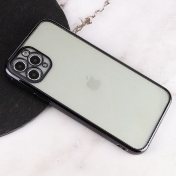 Прозорий силіконовий чохол з глянцевою окантовкою Full Camera Для Apple iPhone 11 Pro (чорний) - Чохли для iPhone 11 Pro - зображення 1 