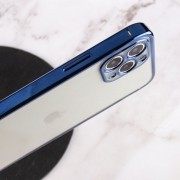 Прозорий силіконовий чохол з глянцевою окантовкою Full Camera Для Apple iPhone 11 Pro (Синій)