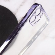 Прозорий силіконовий чохол з глянцевою окантовкою Full Camera Для Apple iPhone 11 Pro Max (Бузковий)