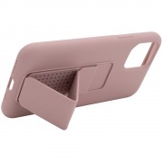 Чохол Silicone Case Hand Holder для Apple iPhone 11 Pro Max (рожевий / Pink Sand)