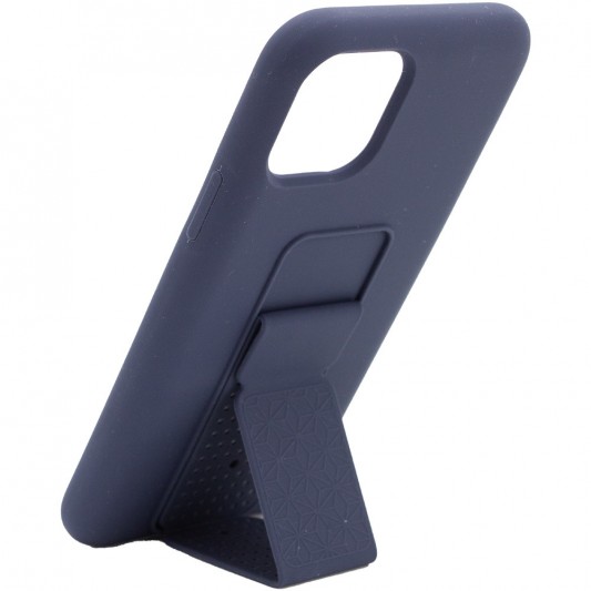 Чохол Silicone Case Hand Holder для Apple iPhone 11 Pro Max (Темно-синій / Midnight blue) - зображення 1 