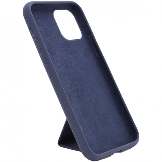 Чохол Silicone Case Hand Holder для Apple iPhone 11 Pro Max (Темно-синій / Midnight blue) - зображення 2 