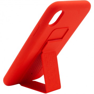 Чохол Silicone Case Hand Holder для Apple iPhone X / XS (Червоний / Red) - Чохли для iPhone XS - зображення 1 