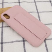 Чохол Silicone Case Hand Holder для Apple iPhone X / XS (Рожевий / Pink Sand)