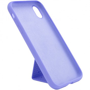 Чохол Silicone Case Hand Holder для Apple iPhone X / XS (Бузковий / Dasheen )  - Чохли для iPhone XS - зображення 2 