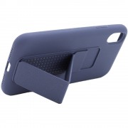 Чохол Silicone Case Hand Holder для Apple iPhone X / XS (Темно-синій / Midnight blue)
