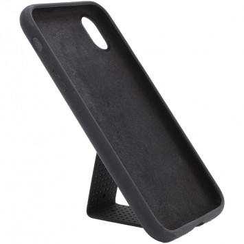 Чохол Silicone Case Hand Holder для Apple iPhone X / XS (Чорний / Black) - Чохли для iPhone XS - зображення 2 