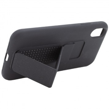 Чохол Silicone Case Hand Holder для Apple iPhone X / XS (Чорний / Black) - Чохли для iPhone XS - зображення 3 