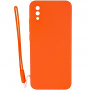 Чехол TPU Square Full Camera для Samsung Galaxy A02, оранжевый