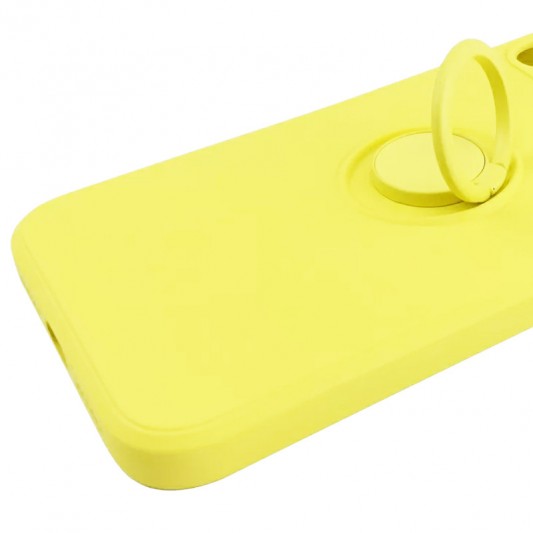 Чохол TPU Candy Ring Full Camera Для Apple iPhone 12 (Жовтий / Yellow )  - зображення 1 