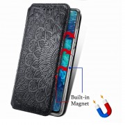 Шкіряний чохол книжка GETMAN Mandala (PU) для Samsung Galaxy A72 4G / A72 5G (Чорний)