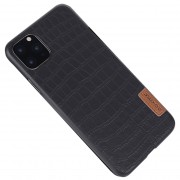 Шкіряна накладка G-Case Crocodile Dark series для Apple iPhone 11 Pro Max (Чорний)