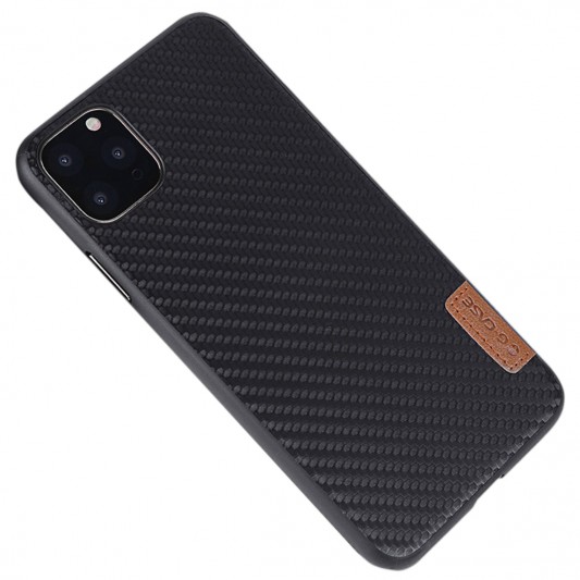 Карбонова накладка G-Case Dark series для Apple iPhone 11 Pro Max (Чорний) - зображення 1 