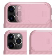 Карбонова накладка Nillkin Camshield (шторка на камеру) для Apple iPhone 11 Pro (рожевий / Pink )