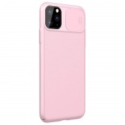Карбонова накладка Nillkin Camshield (шторка на камеру) для Apple iPhone 11 Pro Max (рожевий / Pink )