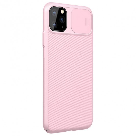 Карбонова накладка Nillkin Camshield (шторка на камеру) для Apple iPhone 11 Pro Max (рожевий / Pink )  - зображення 4 