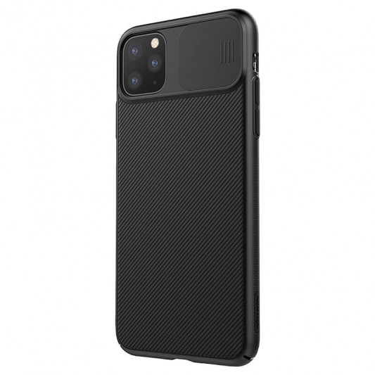 Карбонова накладка Nillkin Camshield (шторка на камеру) для Apple iPhone 11 Pro Max (Чорний / Black) - зображення 3 