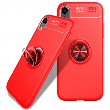 TPU чохол Deen ColorRing під Магнітний тримач (opp) для Apple iPhone XR (червоний / Червоний) - Чохли для iPhone XR - зображення 1 