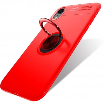 TPU чохол Deen ColorRing під Магнітний тримач (opp) для Apple iPhone XR (червоний / Червоний) - Чохли для iPhone XR - зображення 2 