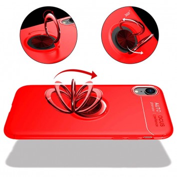 TPU чохол Deen ColorRing під Магнітний тримач (opp) для Apple iPhone XR (червоний / Червоний) - Чохли для iPhone XR - зображення 3 